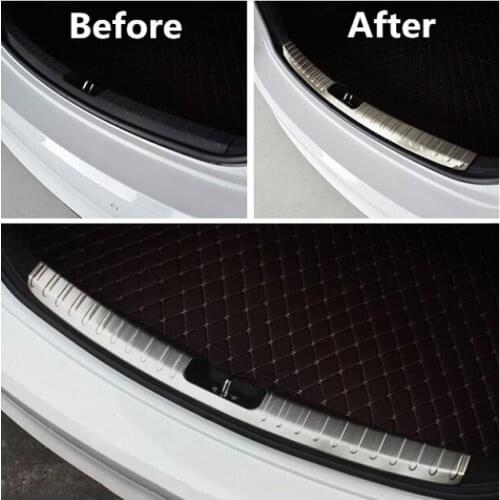 HOT FOR Hyundai Elantra 2016 2017 AVANTE INNER REAR BUMPER PANEL PROTECTOR TRUNK BOOT DECK CARGO SILL COVER PLATE THRESHOLD