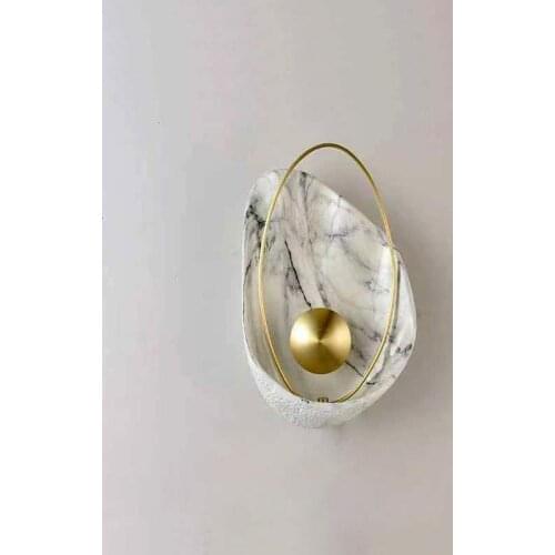 Loft nordic decoration home crystal bedroom light blue wall light led wood bedroom aisle dining room home deco wall lamp