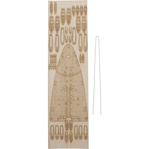 1/350 Scale Italian Battleship Model Wood Deck Model with Anchor Chain Navy Ship