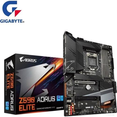 NEW For Gigabyte GA Z590 AORUS ELITE Motherboard LGA 1200 Z590 Desktop Mainboard Support i3 i5 i7 10400F 10400 10100F 10700K