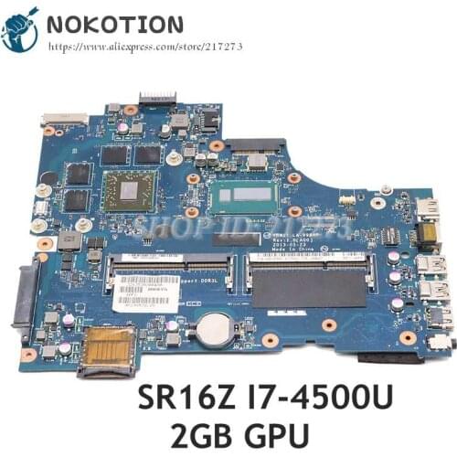 NOKOTION For Dell Inspiron 17R 5737 Laptop Motherboard SR16Z I7-4500U CPU R9 M200X graphics VBW11 LA-9984P CN-0DYFMW 0DYFMW