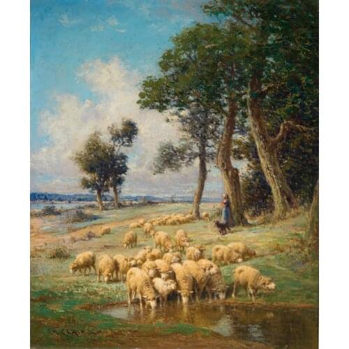Shepherdess Handmade Needlework Sets For Embroidery kits DIY Cross Stitch Kits Crafts 14CT Unprinted Home Decor wall Arts
