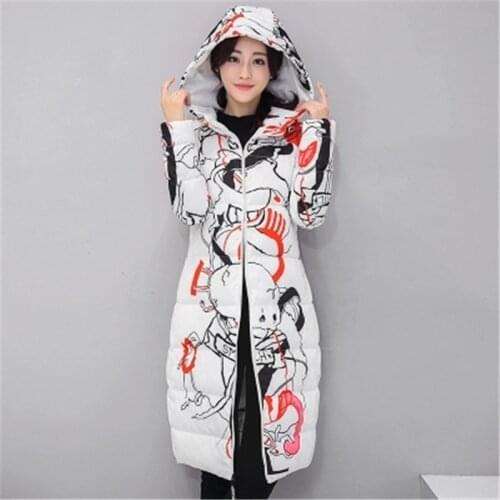 New large size winter jacket women long winter coat thicker Slim Down padded jacket warm cute parkas mujer HH059