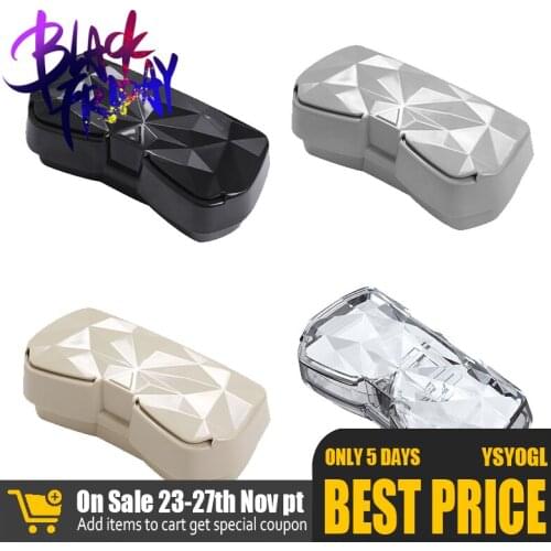 New Diamond Style Car Sunglasses Case Glasses Holder 4 Colors Magnetic Acrylic Sun Visor Car Sunglass Organizer Holder Universal