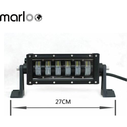 Marloo New 10.6 Inch 48W Single Row Led Light Bar Hi Lo Beam 12V 24V Offroad Driving Bar Light For Jeep, 4X4, Car, Boat, Camping