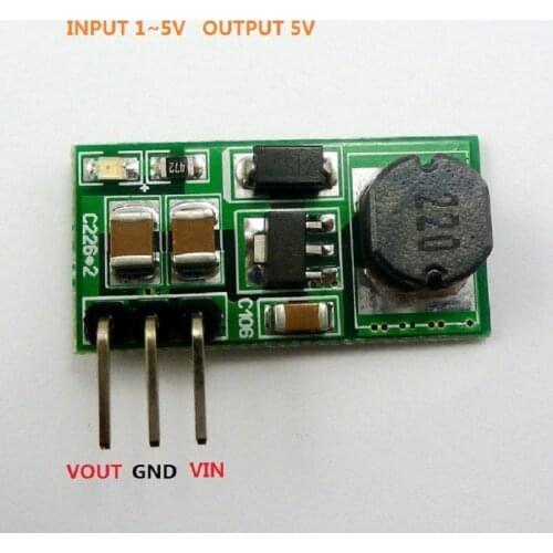 DC-DC 1-5V to 5V Step up Boost Converter Module for Arduino Pro mini Breadboard