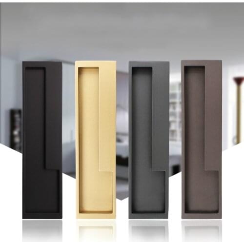 Black Gold Sliding Door Handle Hidden Door Handles Interior Door Pulls Wardrobe Handle Kitchen Drawer Pulls Door Hardware