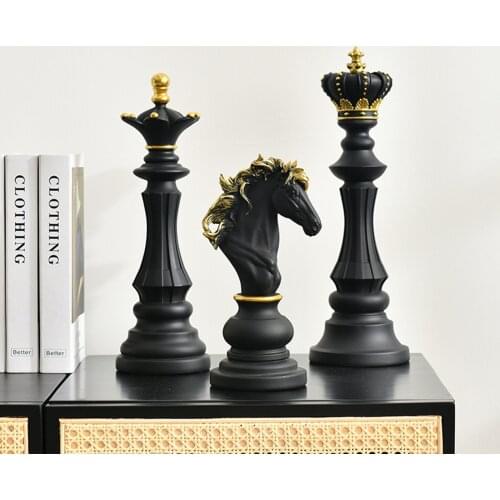Resin Chess Shape Statue Ornament Decorative Craftwork for Home Office Desktop Decoration Crafts Sculptures