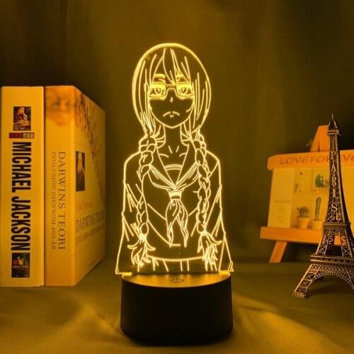 Saki Yoshida Led Night Light for Bedroom Decor Gift Nightlight Anime Table 3d Lamp Saki Yoshida