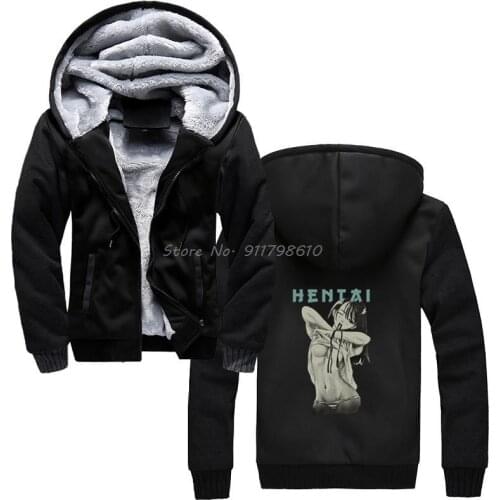 Anime Comic Hentai Waifu Senpai Nerd Gamer Gift Manga Hoodie Men Hooded Winter Keep Warm Sweatshirt Streetwear