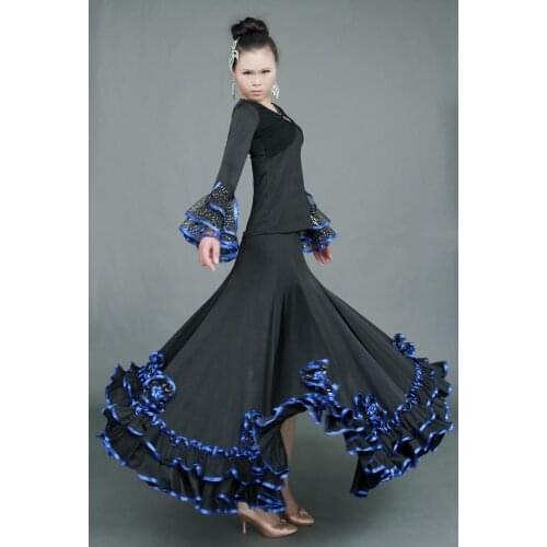 New waltz Latin salsa tango rumba Quick step Fox trot practice Dance skirt five colors