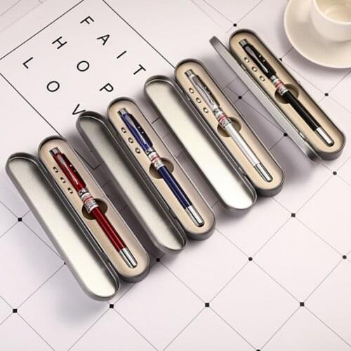 1pc 4in1 Multifunction Ballpoint Pen Laser Pointer LED Flashlight Pen Lamp School Office Accessories