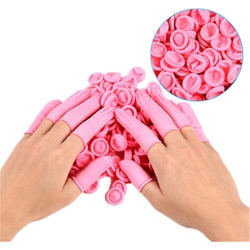 20/50pcs Reusable Fingertips Finger Cover Natural Rubber Gloves Non-slip Latex Finger Cots Protector Gloves Disposable Nail Tool