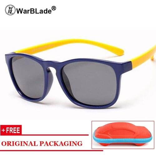 2020 New Polarized Sunglasses Kids Flexible Eyewear Square Frame Baby UV400 Sun Glasses Oculos De Sol Infantil Free Gift