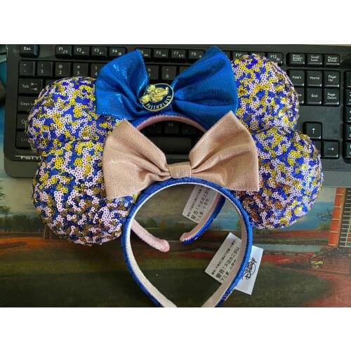 Walt Parks Annual Passholder Exclusive 2021 pink Blue Mickey Minnie Ears Headband New