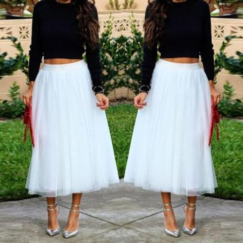 White 3 Layers Tulle Party Skirt Detachable Pleated TUTU Skirts Womens Lolita Petticoat Bridesmaids Midi Skirt Overskirt