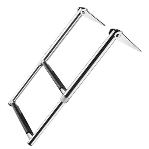 BSET MATEL 2 Steps Boat Stainless Steel 304 Telescoping Folding Ladder Deck Outboard Swim Platform Boat Marine Yacht Accessories