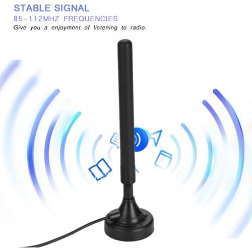 Household 25dB High Gain FM Radio Antenna 85-112Mhz High Sensitivity USB FM Antenna for Low Floor with radio signal Amplifier