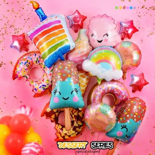 Dount Birthday Party Decorations Kids Donut Grow Up Helium Foil Balloons 1st Birthday Two Sweet Globos