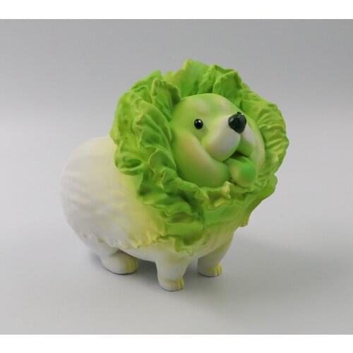 Vegetable Dog Anime Figure Chinese Cabbage Fairy Action Figure Toys Vegetable Wizard Dog Figurine Collectible Model Doll Gift