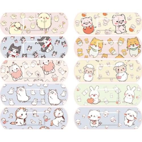 120pcs/set Cartoon Band-aid Pattern Adhesive Plaster Bandage Medical Band Aid Sticker Breathable Waterproof Hemostasis Plaster