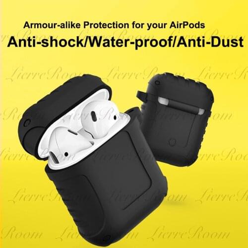 LierreRoom Armour Design Silicone Water Proof And Anti-Shock And Anti-Dust Protection Protective Case For AirPods 1 2 Pro