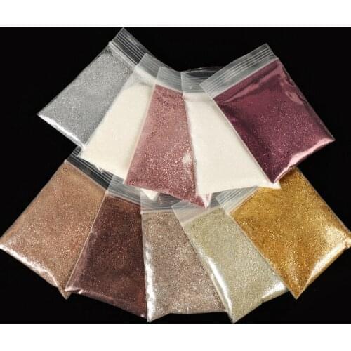 10 Colors Nail Glitter Powder Set 0.2mm Gold Silver White Manicure Decoration Dust Accessories for DIY Gel Nail Art Design