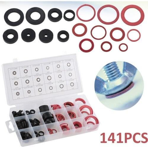 141 PCS Newest Rubber O-Ring Washer Assortment Set Heat Resistant O Rings Rubber Gasket Automotive Seal Kit Accessories