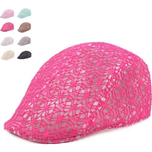New Fashion Lace Berets Caps For Men Women Adjustabl Casual Unisex Sun Hats Summer Berets Hats Boina Casquette Flat Cap