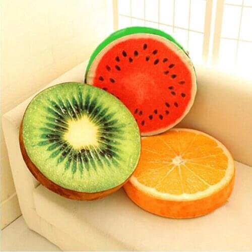 New Creative 3D Summer Fruit PP Cotton Office Chair Back Cushion Sofa Throw Pillow New