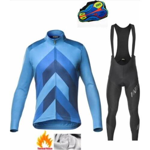Long Sleeve MTB Bicycle Clothing Winter Cycling Clothing Men Pro STRAVA Pro Team Winter Cycling Clothing Breathable