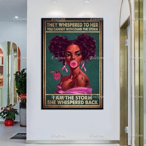 They Whispered To Her Vertical Poster/ Vintage Wall Art/ Vintage Art Canvas/ Hippie Poster/ Hippie Art Home Decor Print Gift