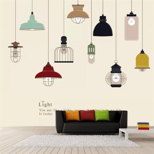 Simple chandelier bulb living room background wall painting professional production mural wholesale wallpaper custom photo wall
