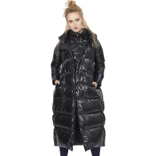 Down jacket women for winter false twinset woman enlarge code down jackets woman winter long loose thick down coat PMM1018