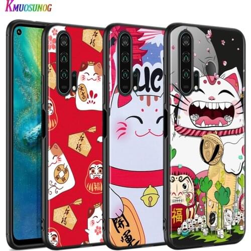 Silicone Cover Maneki Neko Lucky Money cat For Honor 30i 10i 10X 9X 8X MAX 20 10 9 8 8A 8C 8S Prime 7A Pro Lite Phone Case