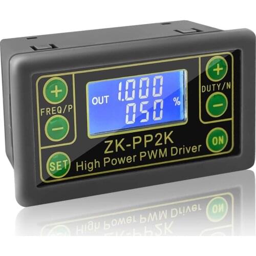 Signal Generator 8A Driver Module for Motor/Lamp 1Hz-150KHz Dual Mode LCD PWM Pulse Frequency Duty Cycle Adjustable Module