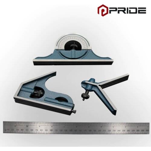 0-180 degrees combination square set Universal level protractor Combination Square Set Goniometer Measiuring Tools