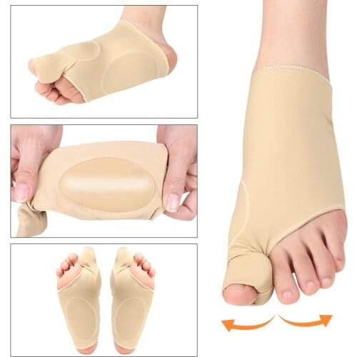 1 Pair Enhanced Protection Plantar Fasciitis Arch Support Flat Feet Elastic Bandage Toe Separator Hallux Valgus Bunion Corrector