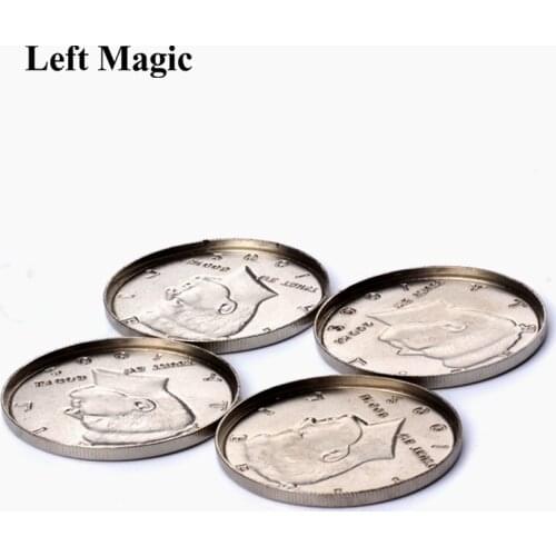 1Pcs Expanded Shell Half Dollar ( Head ) Magic Tricks Appearing Vanish Coin Magie Accessories Close Up Prop Illusion B1021