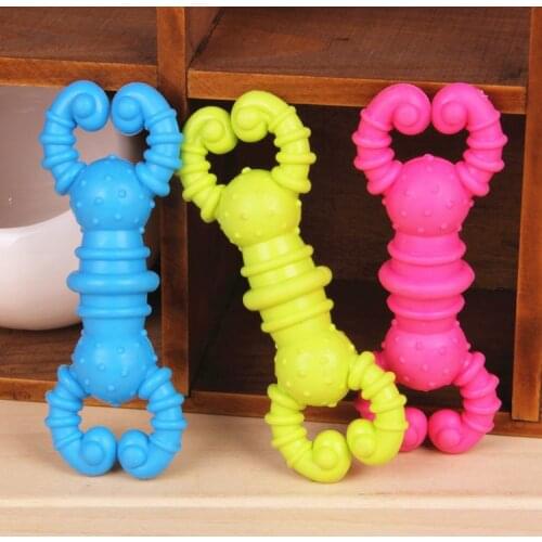 1PC Free shipping new environmentally Resistant TPR Rubber lobster pet toys Cat Dog Chew toys Glister teeth bite