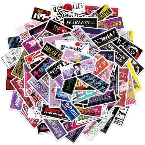 10/30/66PCS Racing Style JDM Sticker For Luggage Skateboard Laptop Fridge Phone Motorcycle Car Styling Anime Cartoon Sticker