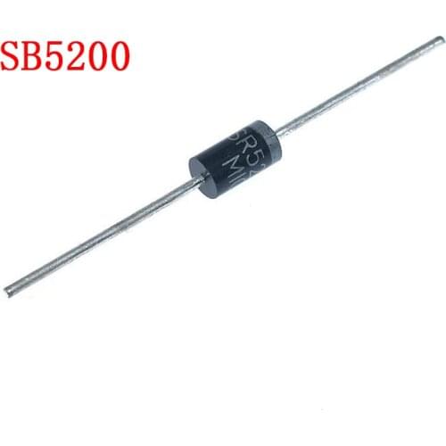 10PCS SB5200 SR5200 Schottky Barrier Rectifier Diode 5A 200V DO-201AD/DO-27