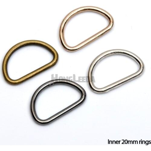 120pcs 20mm D ring buckle metal round alloy D Dee Ring bag adjustable buckle silver/black/bronze/gold RDR-20mm
