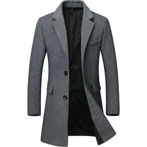 2021High Quality Mens Jackets Mens Winter Wool Jacket Coat Men Casual Slim Fit Warm coat Woolen Outerwear Male Clothes 2XL 3XL