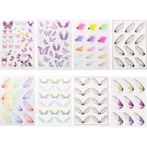 2021 new fashion jewelry making accessories 8Pcs dragonfly cicada butterfly simulation pendant earrings jewelry accessories