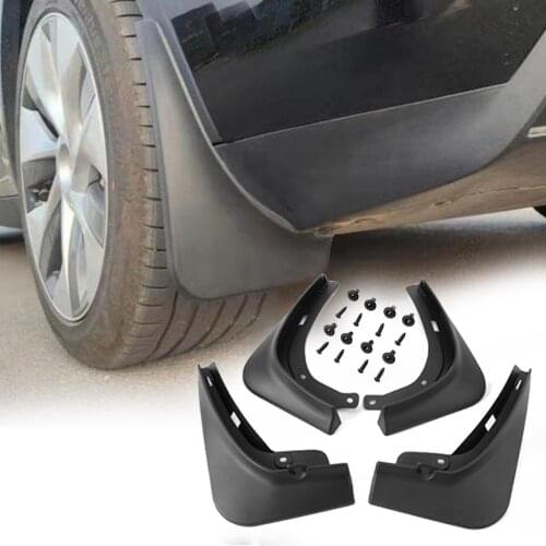 For Tesla Model Y Model 3 Mudguards Modified Free Perforated Front Rear Wheel Mudguards Auto Replacement Parts Exterior Parts
