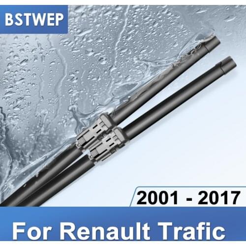 BSTWEP Wiper Blades for Renault Trafic Mk2 Mk3 Fit Hook / Push Button from 2001 to 2017