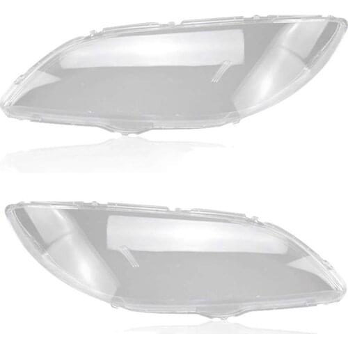 2pcs Car Front Head Light Lamp Cover for Mazda 3 2006-2012 Waterproof Clear Lens Auto Shell Cover - Left & Right