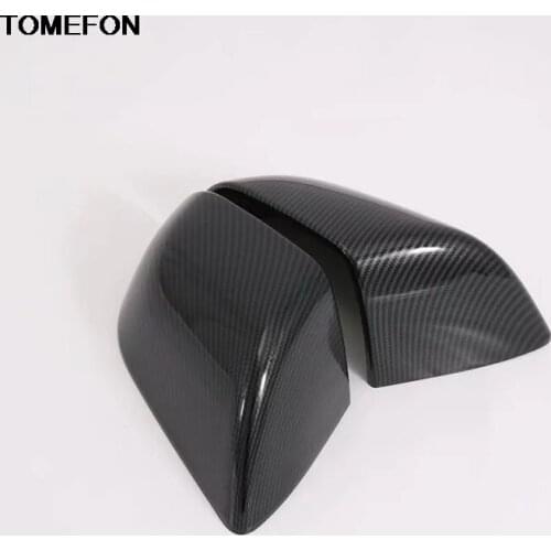 For Tesla Model 3 2018 2019 Carbon Fiber Side Rearview Mirror Cover Trim Rear View Car Mirrors Covers Car Exterior Styling