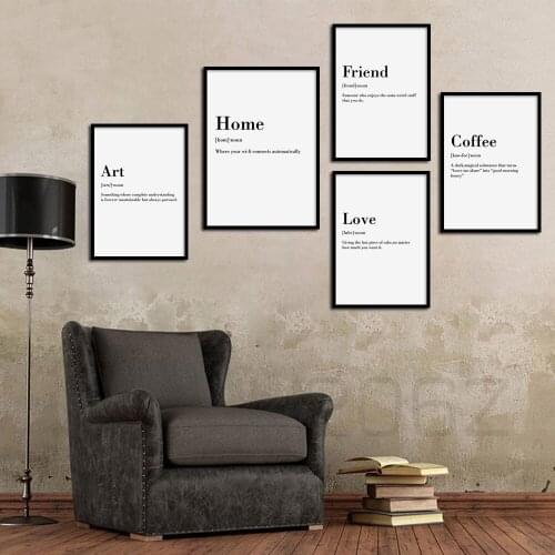 Home Friend Tomorrow Love Coffee Quotes Nordic Posters And Prints Wall Art Canvas Painting Wall Pictures For Living Room Decor